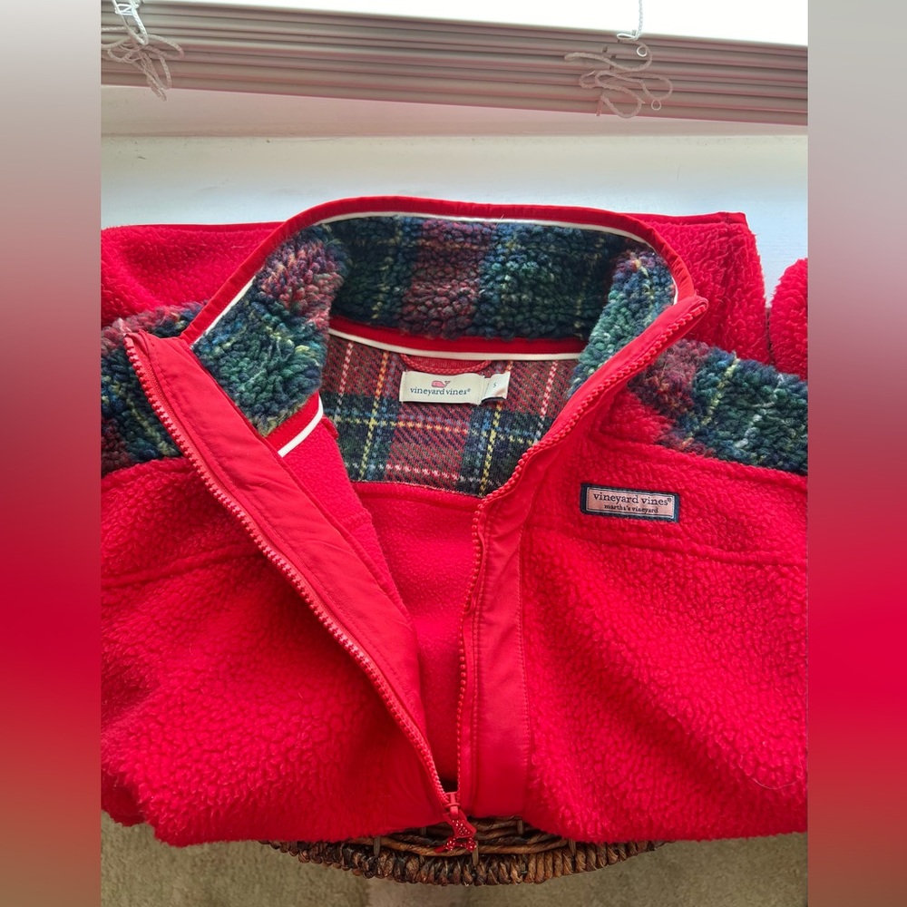 New SMALL Vineyard Vines Apres Tartan SuperShep sherpa Shep Shirt pullover